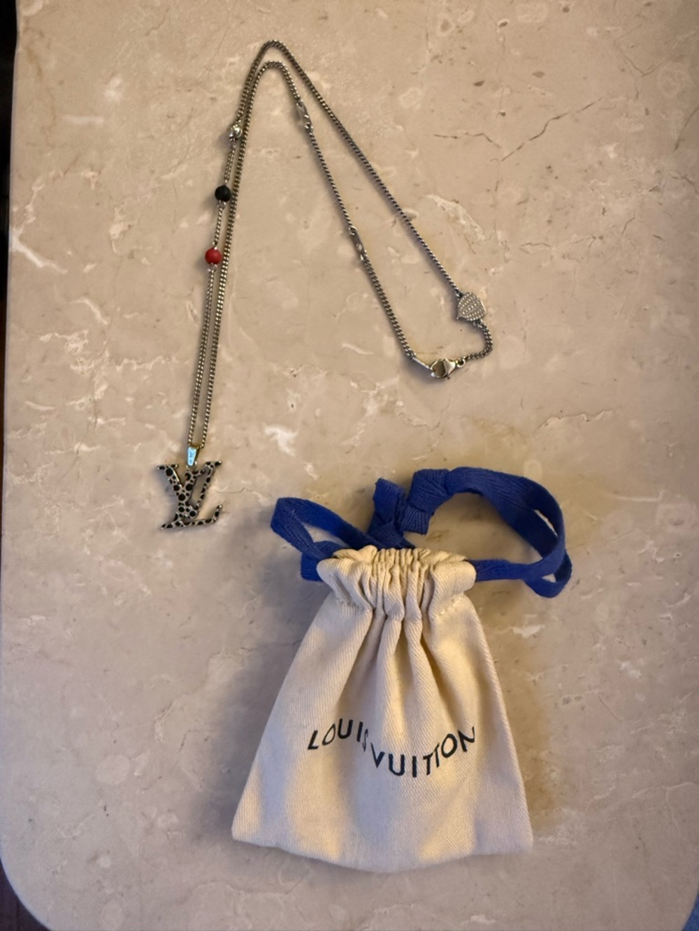 Louis Vuitton x Yayoi Kusama LV Infinity Dot Necklace M01089 Silver Multicolor